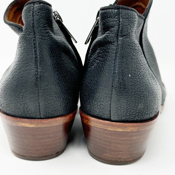 Sam Edelman Womens Black Leather Side Zip Bootie  Size 7 - Picture 5 of 9